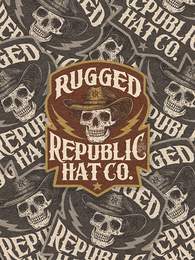 Rugged Republic Hat Co. branding company brand logo company branding company logo design graphic design illustration logo typeface