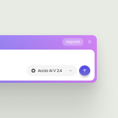 AI Chat Prompt Box UI Design 3d ai button clean modern saas ui ux web website