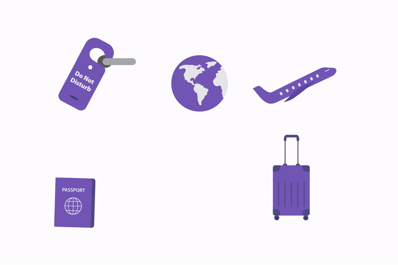 🧳 Travel & Vacation Animated Icons icons iconsanimation lottiefile motion graphics plane travel travelbag ui vacation web