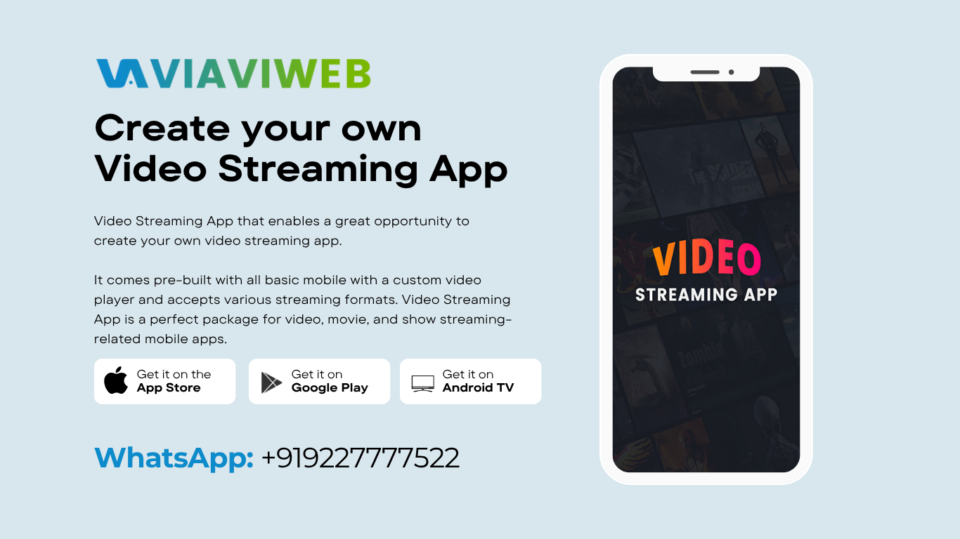 Video Streaming App | OTT | VIAVIWEB | Viavi Webtech android app development android tv app ios app development mobile application development ott app ott platform smart tv app viaviweb viaviwebtech video on demand video streaming app video streaming portal vod vod app website development
