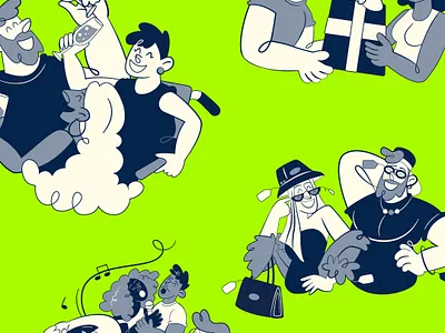 Characters branding character design flat design illustration minimal vector