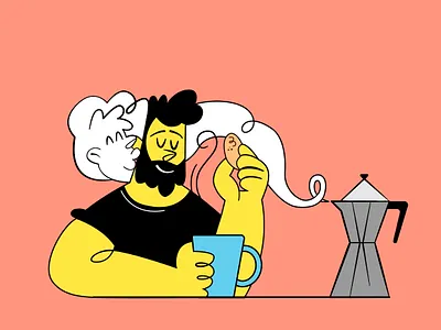 Memories color cute design drawing gay illustration minimal queer vector