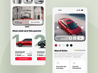 Buy Car Online - Car Details Page UI/UX Design buy car car details page flat ui minimal design mobile design mobile ui ui uiux