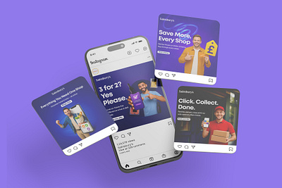 Sainsbury’s Social Media Promo – UI Design for Instagram behanceproject