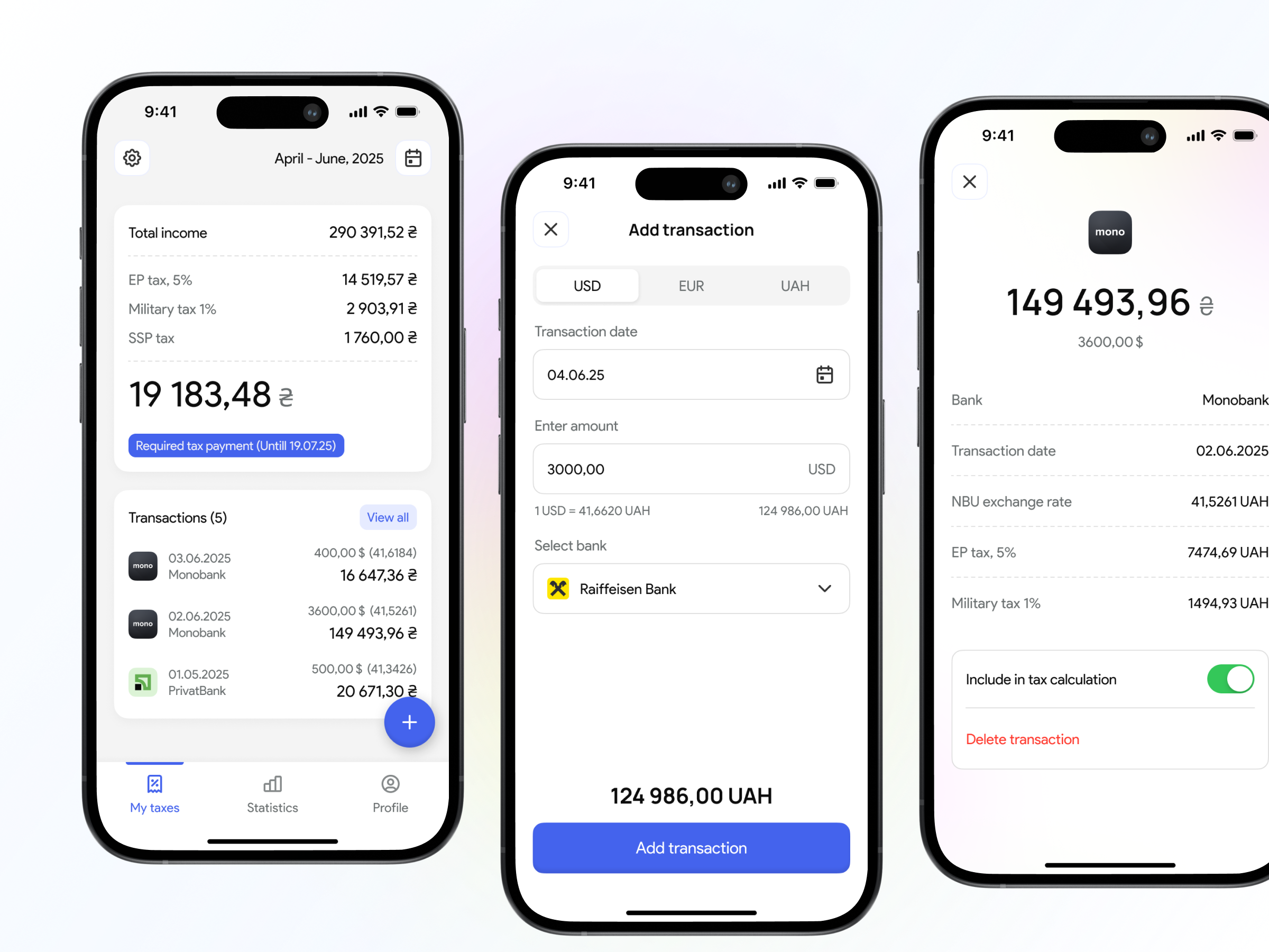 TaxMate - simple, automatic tax assistant for Ukrainian FOP app design fop ios mobile mobile design tax ui ux