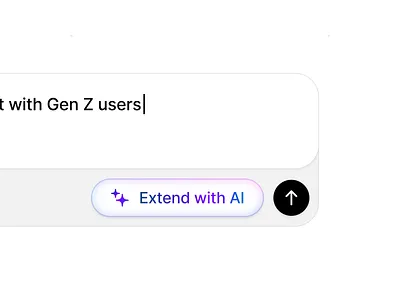 AI Chat Details ai button chat glow input text