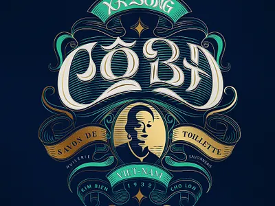 Vietnamese vintage brands reimagined #9 lettering logo mark retro victorian vietnam vietnamese vintage