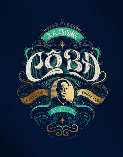 Vietnamese vintage brands reimagined #9 lettering logo mark retro victorian vietnam vietnamese vintage