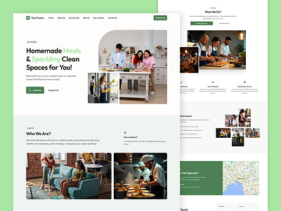Tata Paula Landing Page Design catering services cleaning services daily dinner service design event catering food services fresh clean green homemade meals homemade services landing page landing page design tatapaula landing page ui ui design ux ux design uxui design website design website uiux design