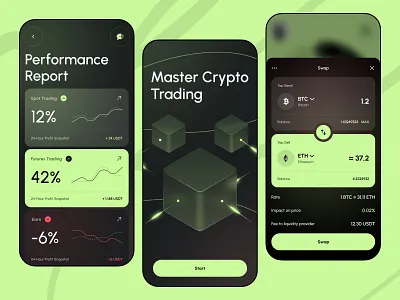 Crypto Trading App UI app app design crypto crypto app crypto service crypto trading defi design mobile mobile app trading ui ux