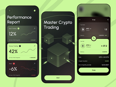Crypto Trading App UI app app design crypto crypto app crypto service crypto trading defi design mobile mobile app trading ui ux