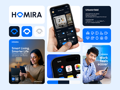 Homira | Smart Living, Smart Life. app branding design graphic design illustration logo typography ui ux
