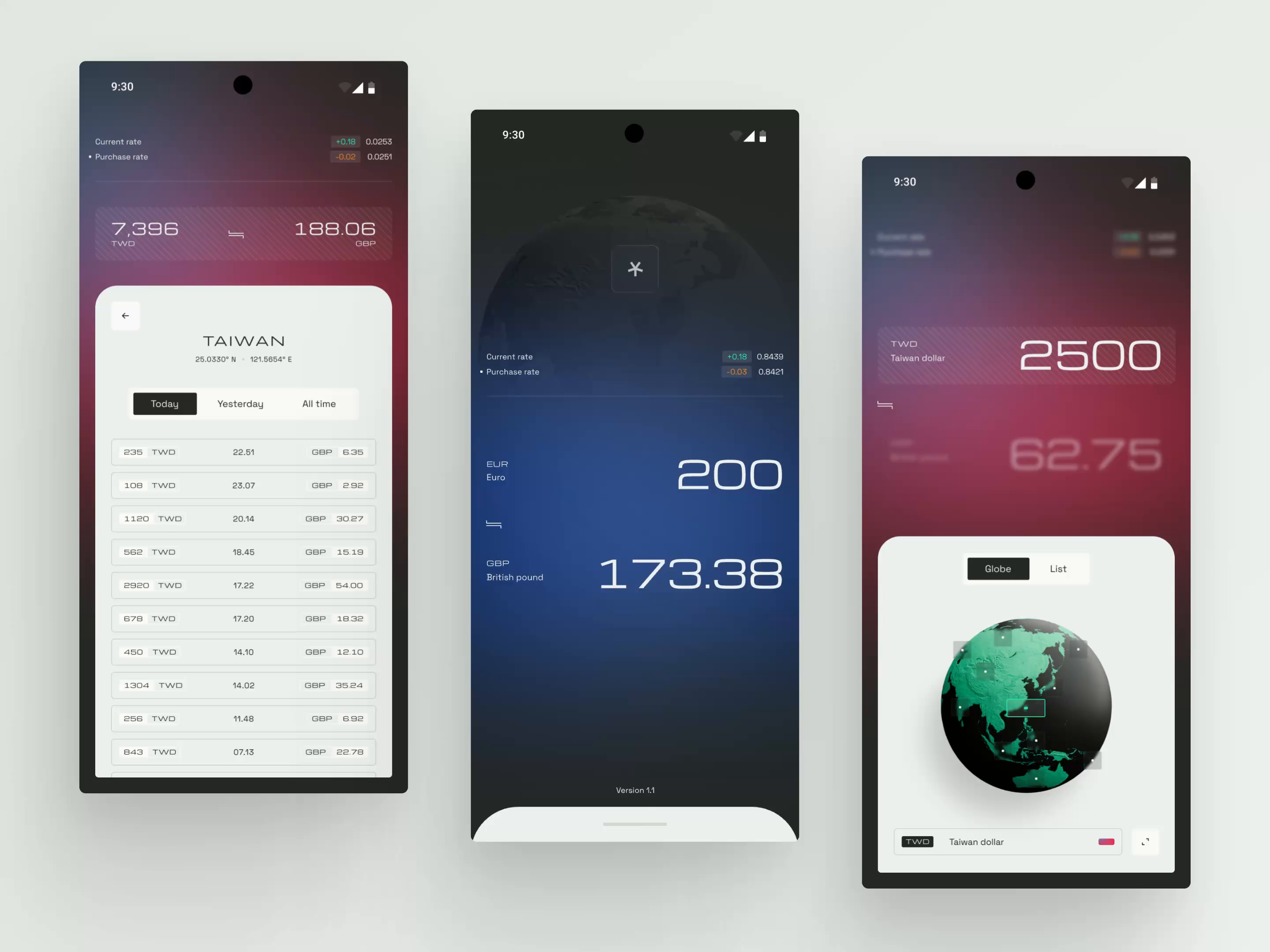 Example of App Design (5 Screens)