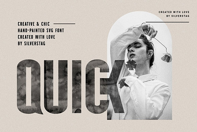 QUICK - Modern Hand-Painted SVG Font display font display font font font font bold modern display font modern hipster font svg font svg font typeface svg sans serif textured font
