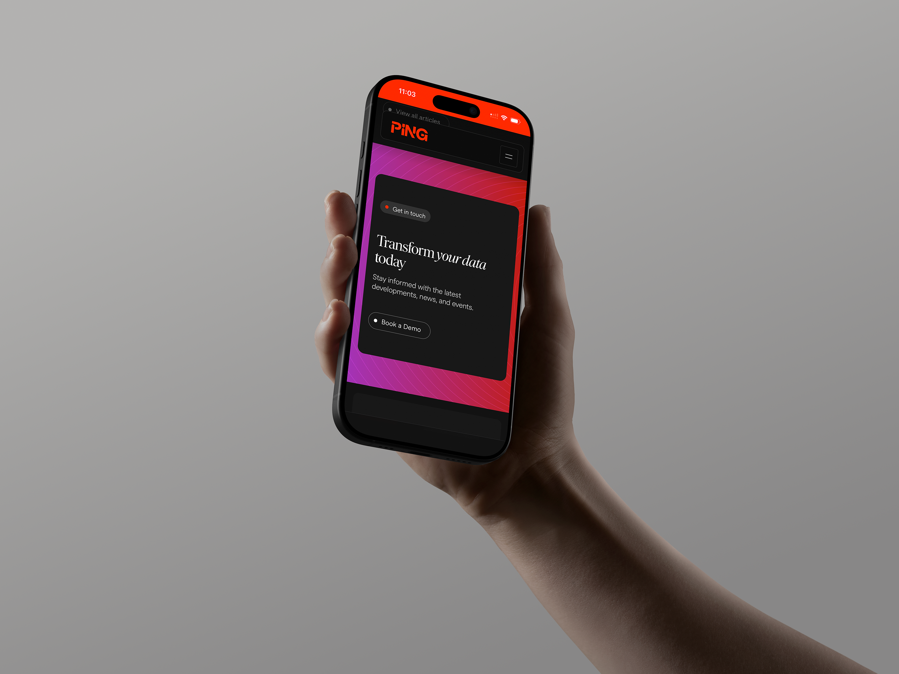 PingIntel Website branding data design intelligence interactive interface mobile pingintel ui website