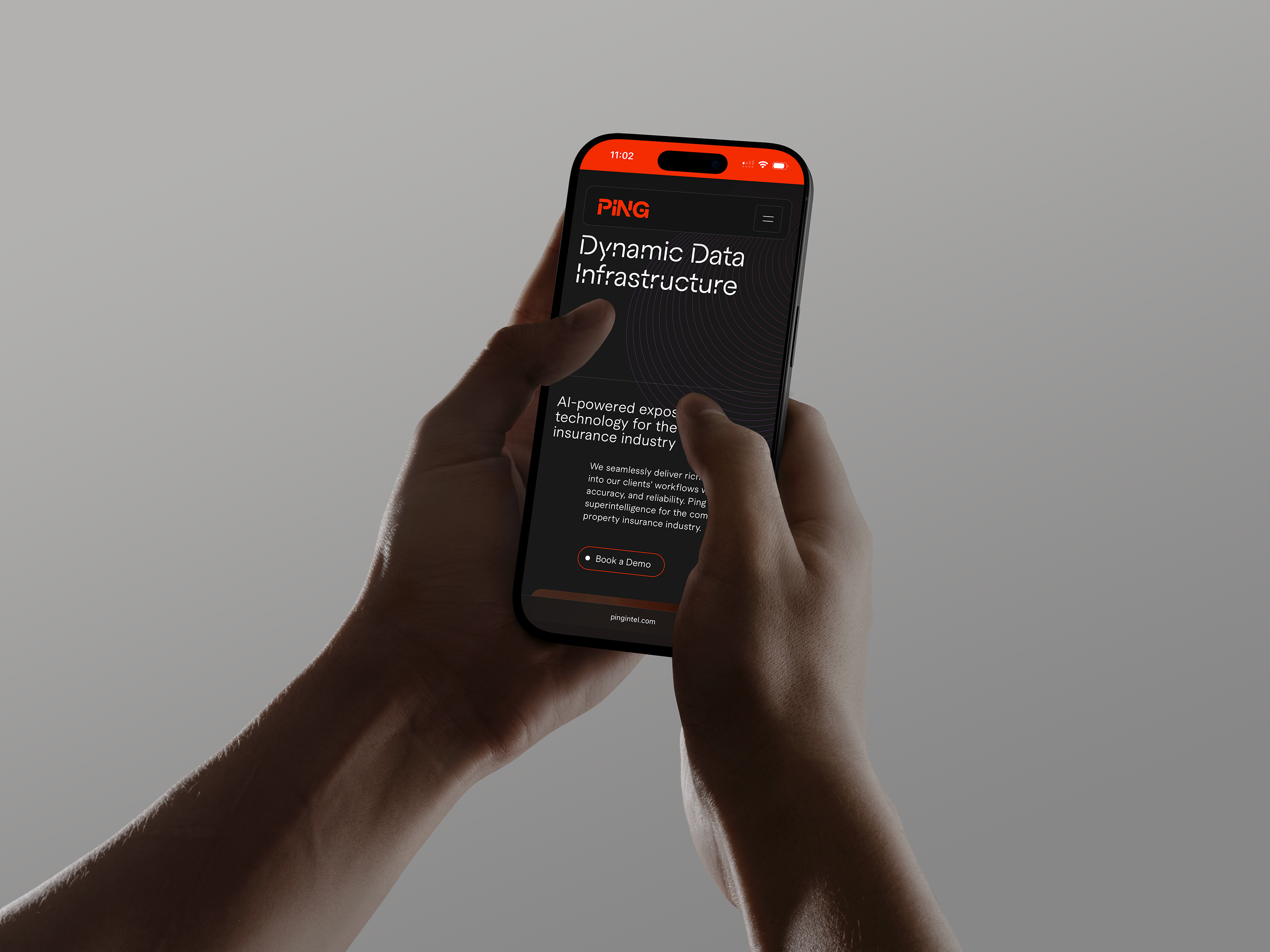 PingIntel Website branding data design intelligence interactive interface mobile pingintel ui website