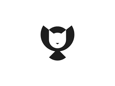 Cat + Bird Logo Mark abstract logo animal bird brand design brand identity branding cat design geometric graphic design hunter icon illustration logo logo design negative symbol type vector