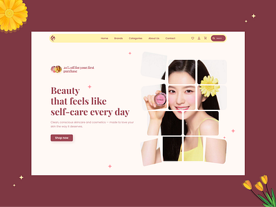 Beauty Bliss – Hero Section UI