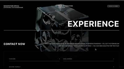 Futuristic Website Concept — Abstract & Responsive abstractdesign backgroundvideo blender3d colorpalette creativeweb designinspiration futuristicdesign modernui nocode octanerender reactjs responsivedesign uiux vimeoembed webdesign