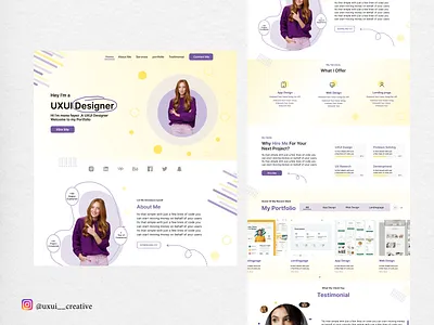 Personal Landing Page Design – UX/UI Designer | Mona Masmah creative portfolio
