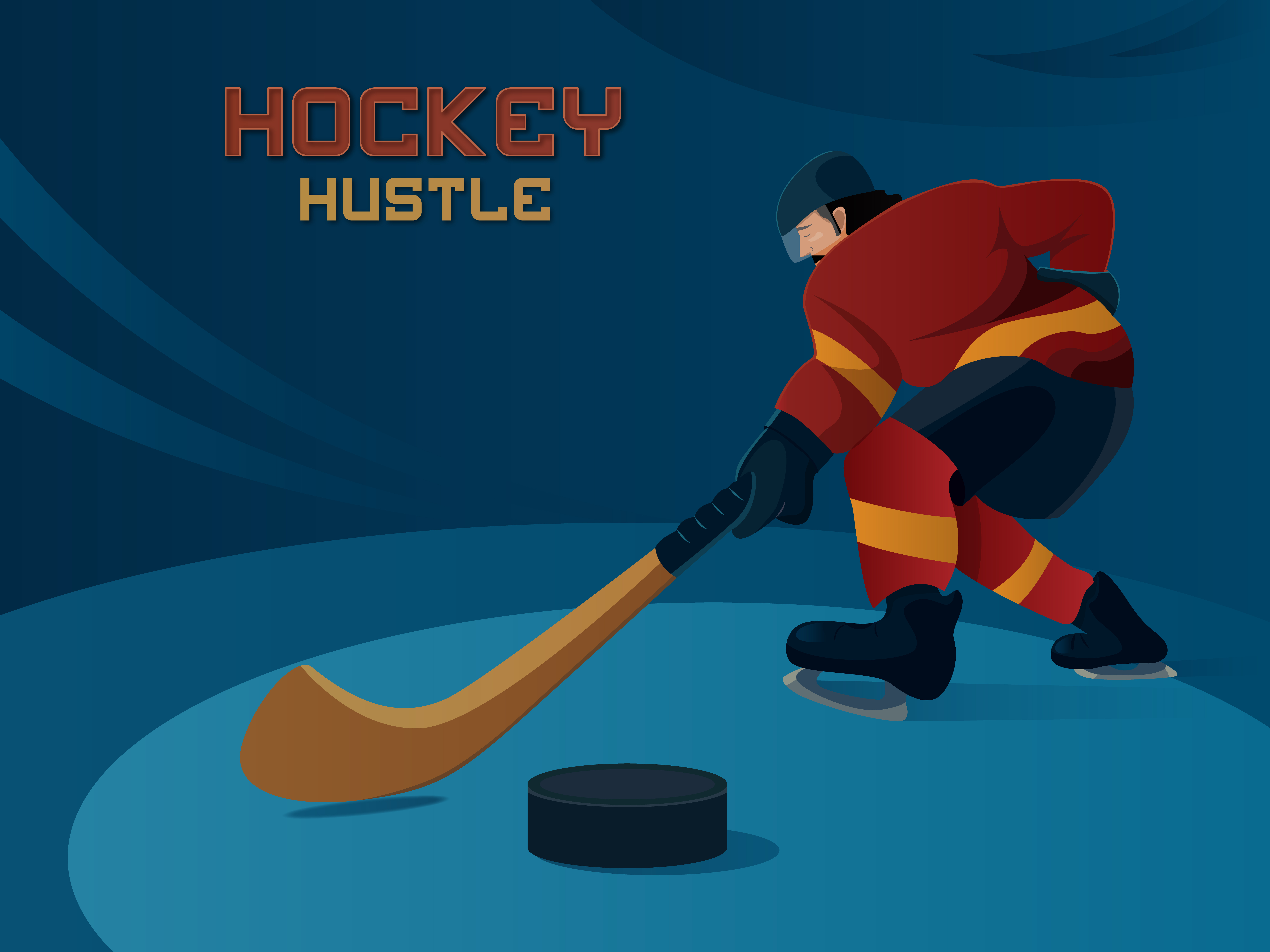 Dynamic Ice Hockey Player Vector Illustration game illustratoin game landing page game vector gradient color hockey hockey illustration ice hockey illustration landing page landing page illustration motion graphics player puck illustration sports illustration ui ux vector vibrant color