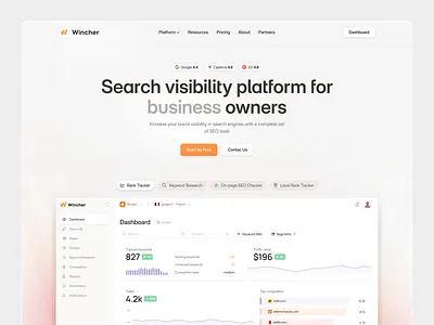 Landing page design analytics clean landing page saas saas design web design web page website