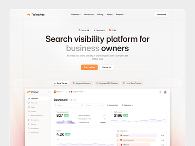 Landing page design analytics clean landing page saas saas design web design web page website