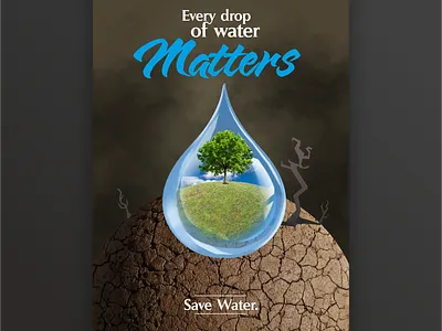 Save Water illustration design graphic design poster