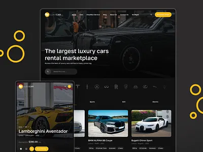 Сar rental and auto dealership template for Framer auto automotive car car dealer car rent car rental dealership dubai framer framer template framer theme luxury cars nocode responsive design responsive website sport car webdesign