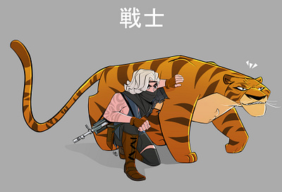 warior animation charcter design illustration tv series