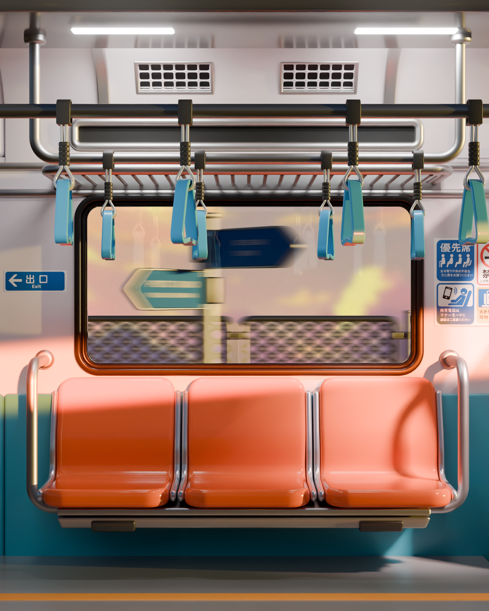 Train 3d 3dmodeling artdirection blender 3d illustration isometric japan low poly stylized train
