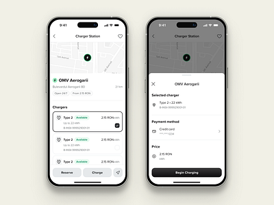 EV Charging Mobile App - Charging app app design button charging charging details clean details ev map minimalist mobile mobile design payment ui ux