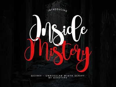 Inside Mistery - Spooky Cursive Font bouncy font calligraphy card font cursive font font fonts graphic design halloween design halloween font handwriting handwriting font lettering script script font signature font spooky font typeface typography wedding font