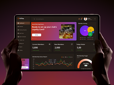 AI Powered Gym & Fitness CRM Dashboard Smart SaaS Management UI cro focused dashboard data analytics interface fitness crm fitness system fitness web app fitness website gym gym and fitness gym crm ideatedlab minimal dashboard minimal web app modern ui royalty program ui saas app saas dashboard saas ui user interface web app