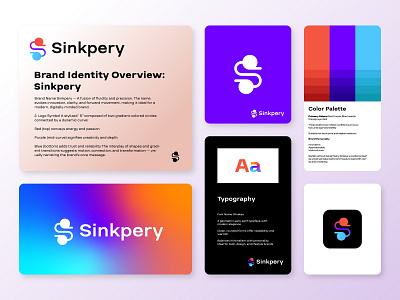 Sinkpery Brand Identity & Logo Reveal brand identity branding strategy color psychology digital identity gradient logo logo reveal modern branding ninetea font sinkpery typography design visual design