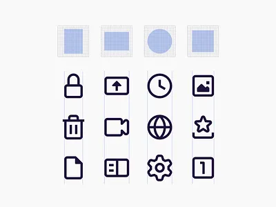Firefox Icon System, Key Shapes browser custom icons firefox functional icons grid icon icon design icon designer icons key shapes system ui