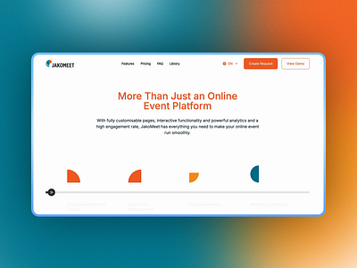 JakoMeet Scroll Section event figma framer jakomeet online onlineevent ui uidesign ux uxdesign