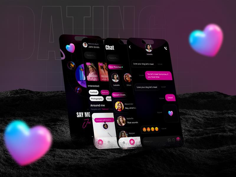 Modern Dating App UI Design | Find Love in Style | Apptechies aesthetic appdesign application dating datingapp design loveapp matchmaking matchmakingapp socialapp ui uidesign user friendly