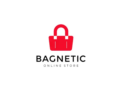 Bagnetic (Bag + Magnetic) bag bag logo bag store bagnetic clever design dragisa trojancevic fashion bags giletroja illustration logo logo design magnet magnet logo magnetic magnetic bag minimalism modern logo smart ui