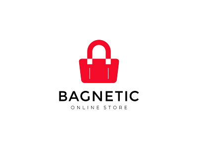 Bagnetic (Bag + Magnetic) bag bag logo bag store bagnetic clever design dragisa trojancevic fashion bags giletroja illustration logo logo design magnet magnet logo magnetic magnetic bag minimalism modern logo smart ui