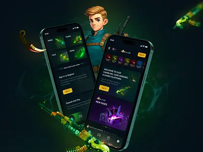 CSGO Gambling betting case opening casino casino mobile cs2 csgo csgo website gambling website game gaming mobile online casino skin betting ui ux