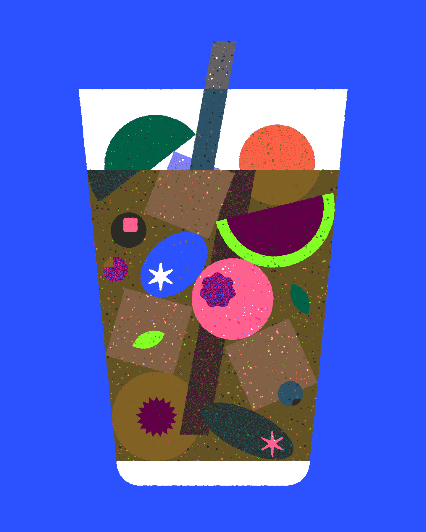 Cocktail beverage cocktail fruits glass illustration summer