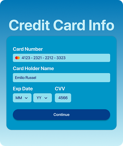 Credit Card Input UI by Daffa Rihadatul Fairus on Dribbble