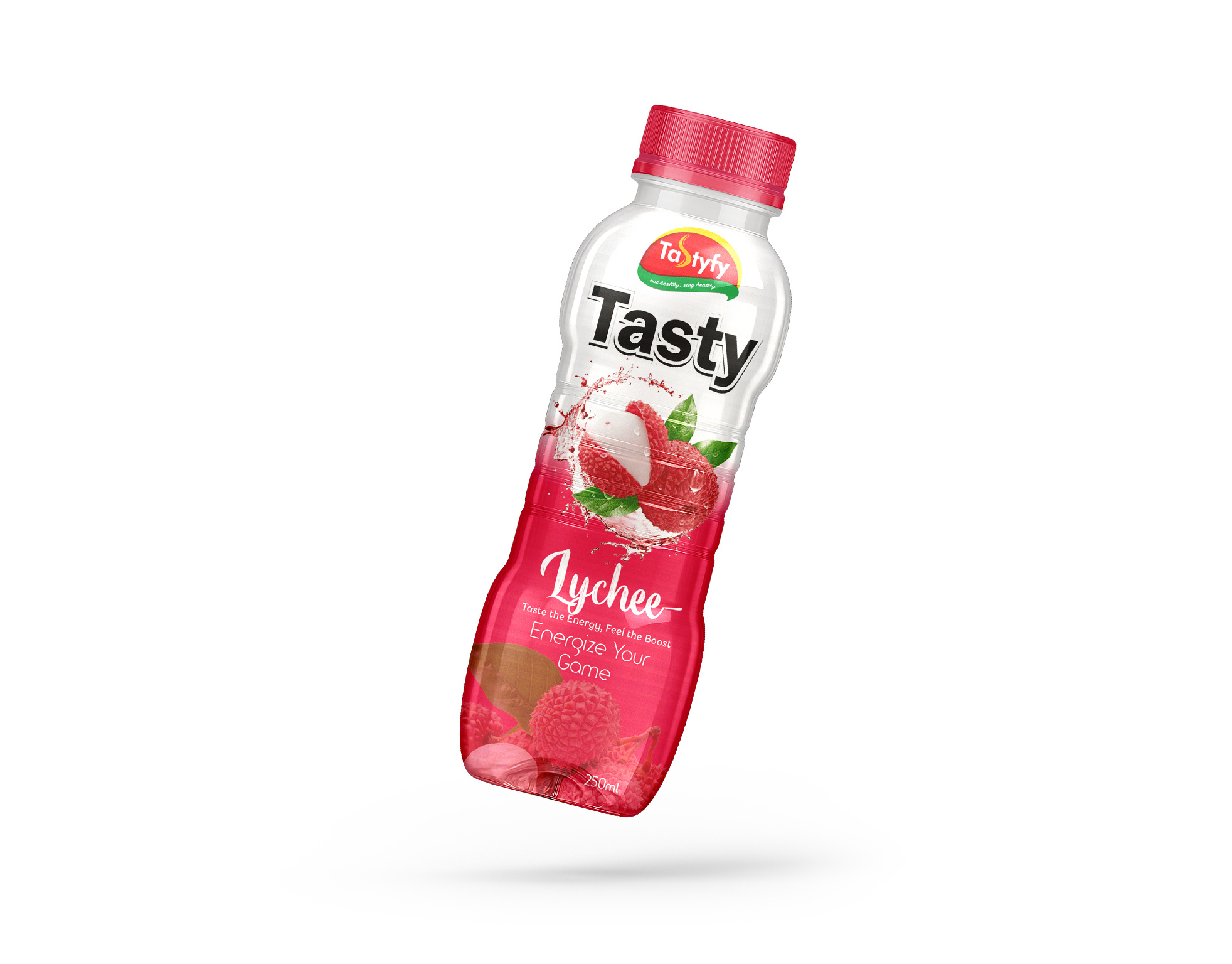 Lychee Juice Drink Bottle Label Design lychee fruit