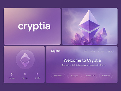 Cryptia – The Future of Digital Assets and Decentralized Finance blockchain branding cryptia cryptocurrency decentralized digital ethereum financial geometric graphic design logo