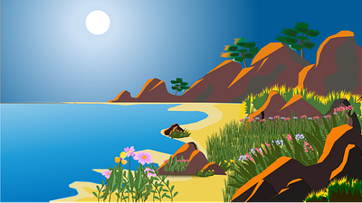 Nature Landscape branding flyer gold logo graphic design illustration logo