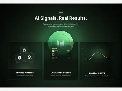 FEATURES SECTION / BENTO CARDS bento bento cards blur clean dailyui design effect figma glass glassmorphism illustration ui ux web web3