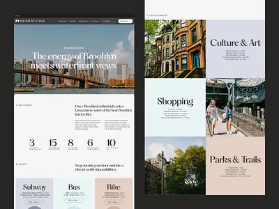 The Baltic Canal Neighborhood Page apartments design neighborhood real estate ui uiux design visual web web design