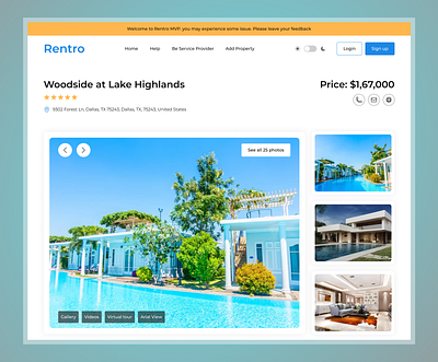 Real Estate Website Property Detail Page apartment website home rent landing page product detail page real estate real estate website rental website website design