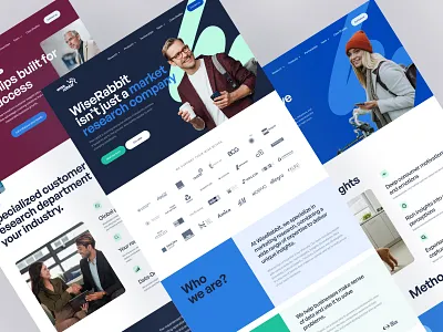 Crafted for Curiosity: WiseRabbit Website Redesign blue bluegreencombo bold burgundy clean colorscombo creative illustrative lines marketresearch multicolor multicolordesig navyblue partnerships peope qualitative quantitativeresearch research uiux white